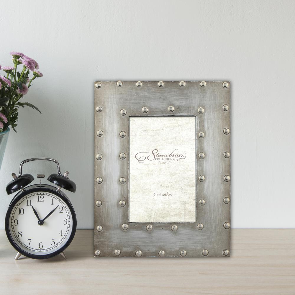 Stonebriar Collection 1-Opening 4 inch X 6 inch Silver with Rivet Detail Picture... by Stonebriar Collection