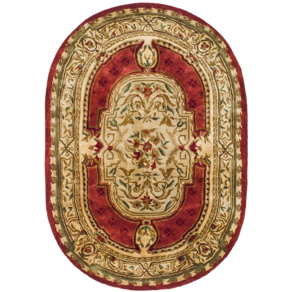 Safavieh Classic Burgundy 5 ft. x 7 ft. Oval Area RugCL755A5OV The