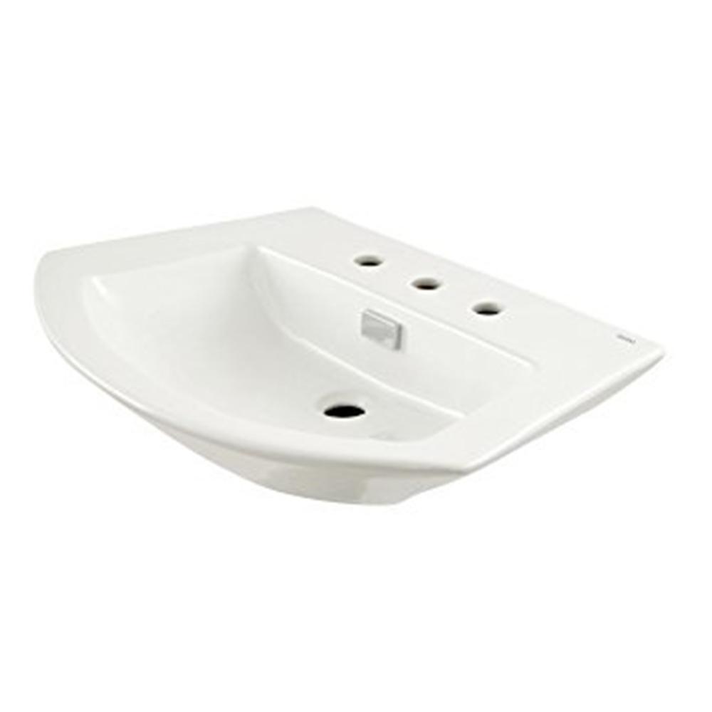 TOTO Soiree 30 in. Pedestal Sink Basin with 8 in. Faucet Holes in Colonial WhiteLT960.811
