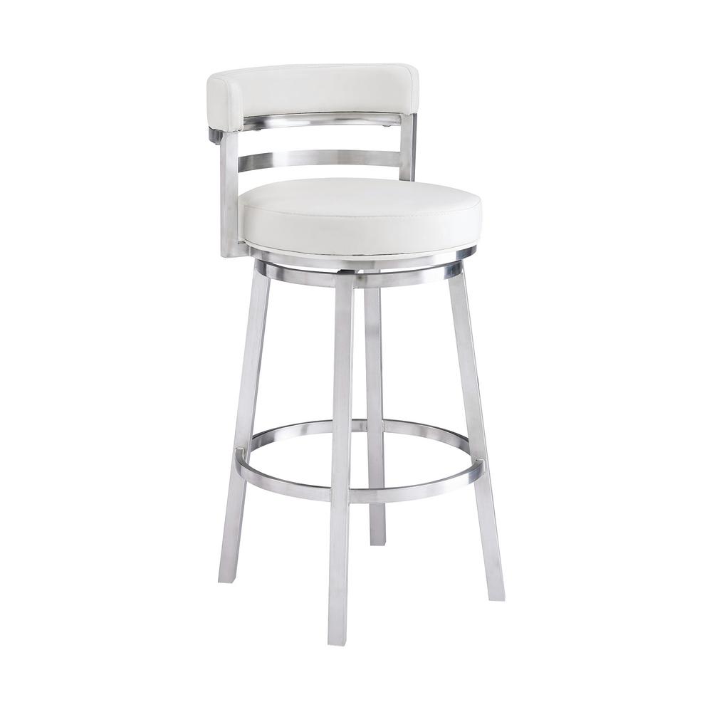 Armen Living Rayner Contemporary 26 In Counter Height In Brushed