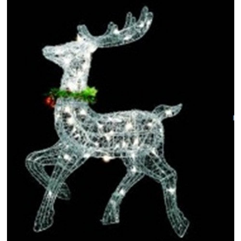 Outdoor Christmas Reindeer Decorations Lighted Home Depot
