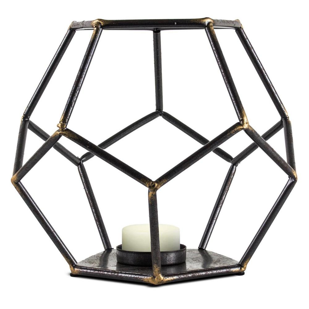Crystal Art Gallery Geometric Metal Candle Holder-76698WEB - The Home Depot