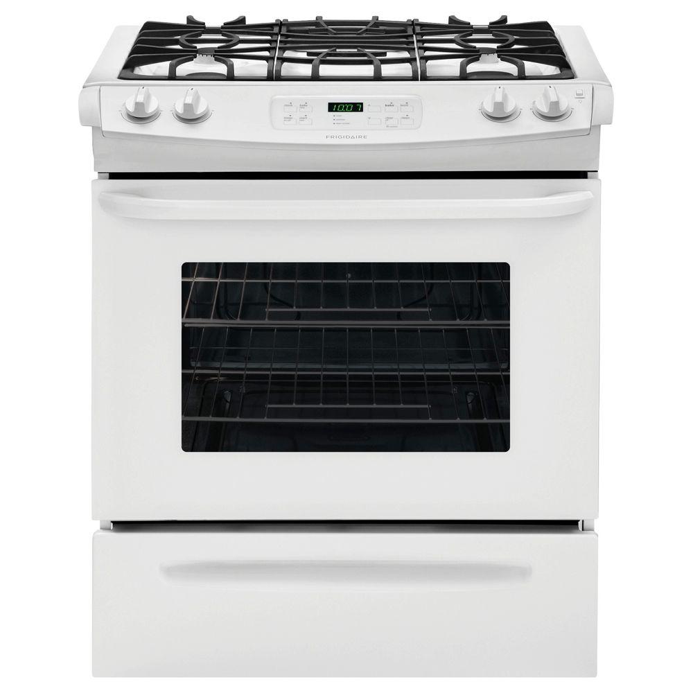 Frigidaire 30 in. 4.6 cu. ft. Slide-In Gas Range with Self-Cleaning ...