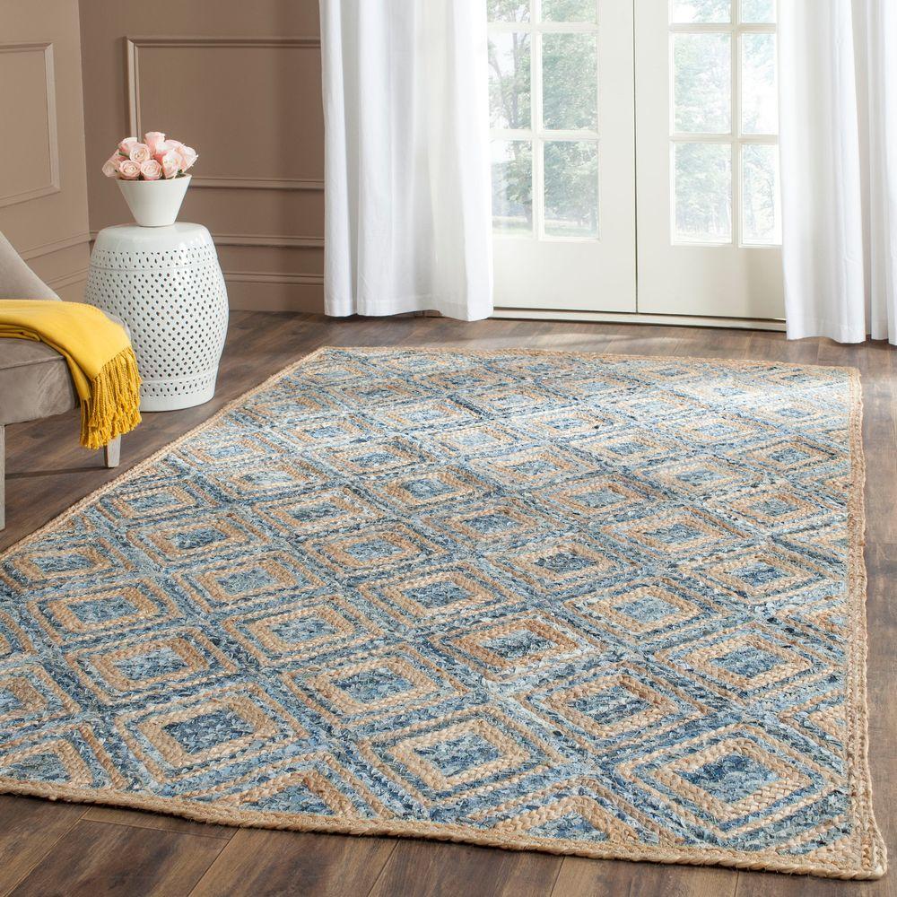 Safavieh Cape Cod Natural/Blue 5 ft. x 8 ft. Area RugCAP354A5 The