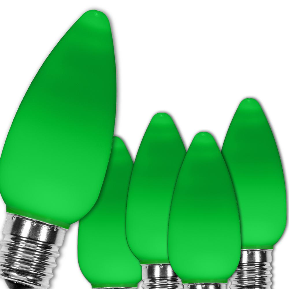 Wintergreen Lighting OptiCore C9 LED Green Smooth/Opaque Christmas