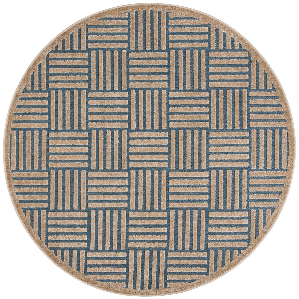 Safavieh Cottage Light Blue/Beige 6 ft. 7 in. x 6 ft. 7 in. Indoor