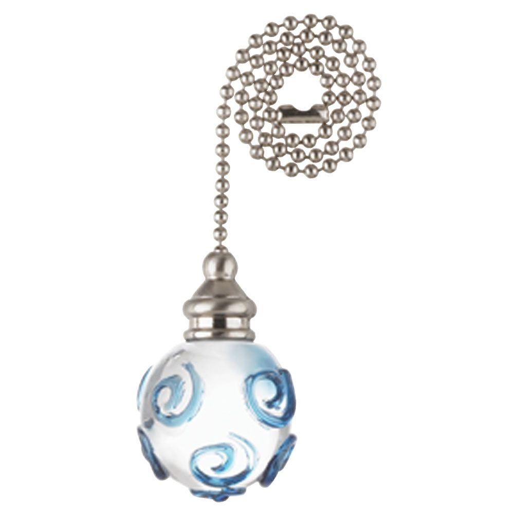 Ceiling Fan Pull Chains Parts The Home Depot Gl Orb And Nickel Accents Pull Chain