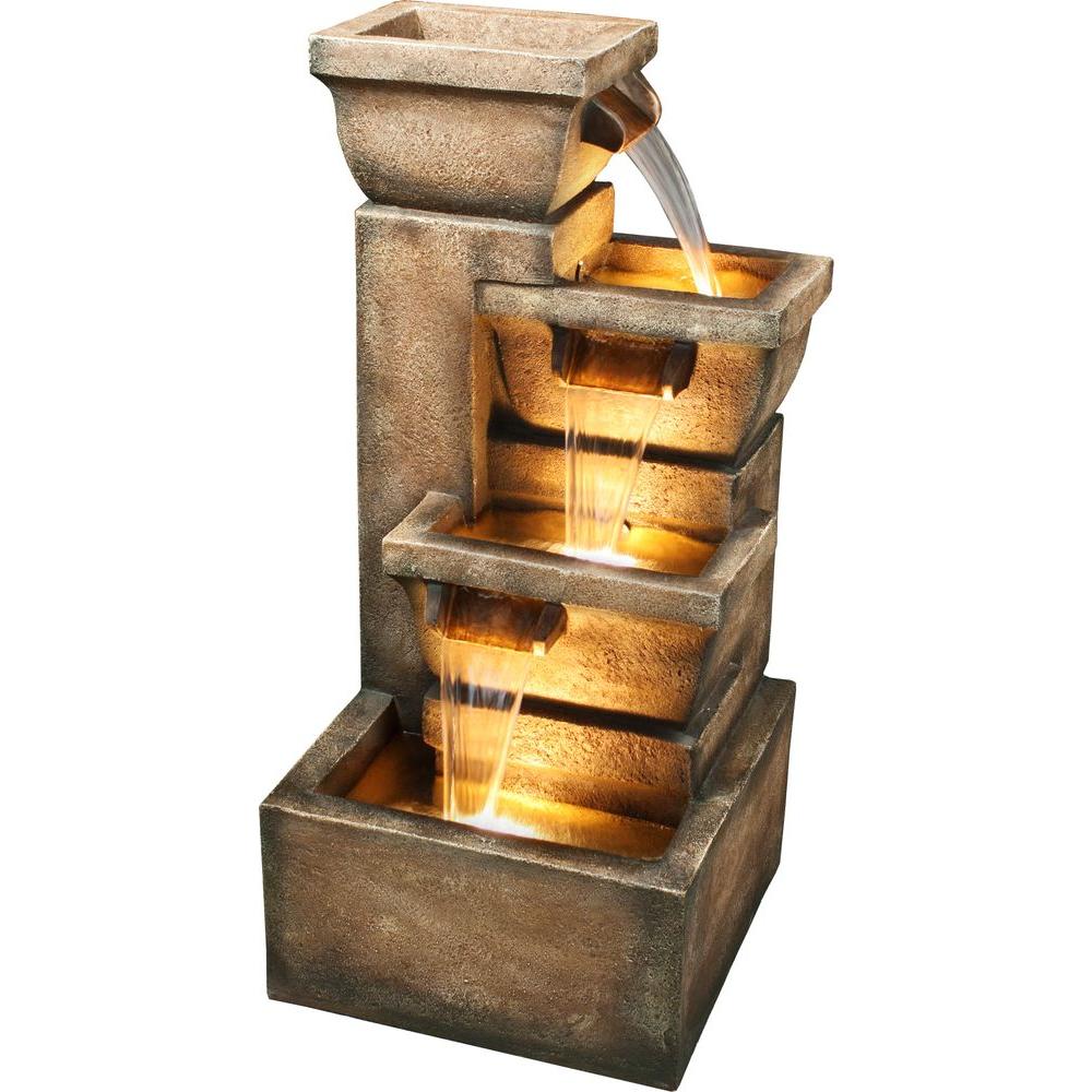 Fountains Outdoor Decor The Home Depot Ashboro Fountain