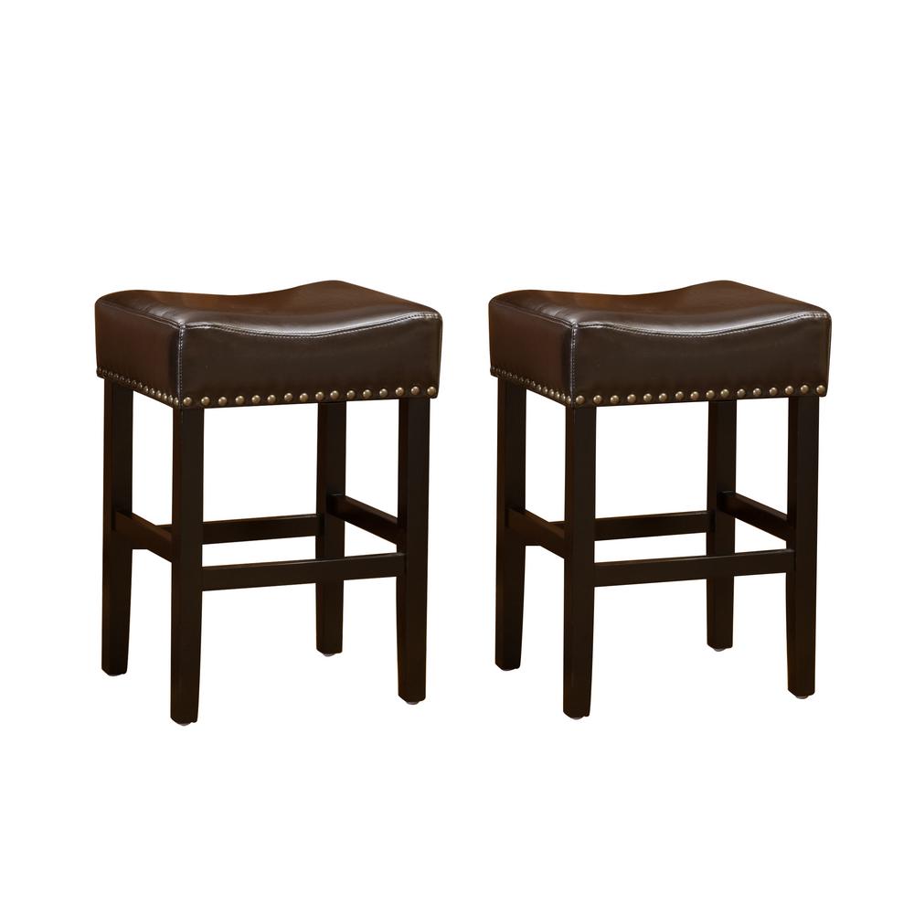 Noble House Laramie 26 25 In Chocolate Brown Cushioned Counter