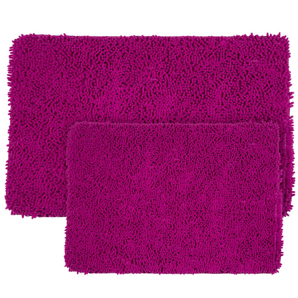 Pink Bath Mats The Home Depot Pink 21 In X 32 Memory Foam 2 Piece Bath Mat