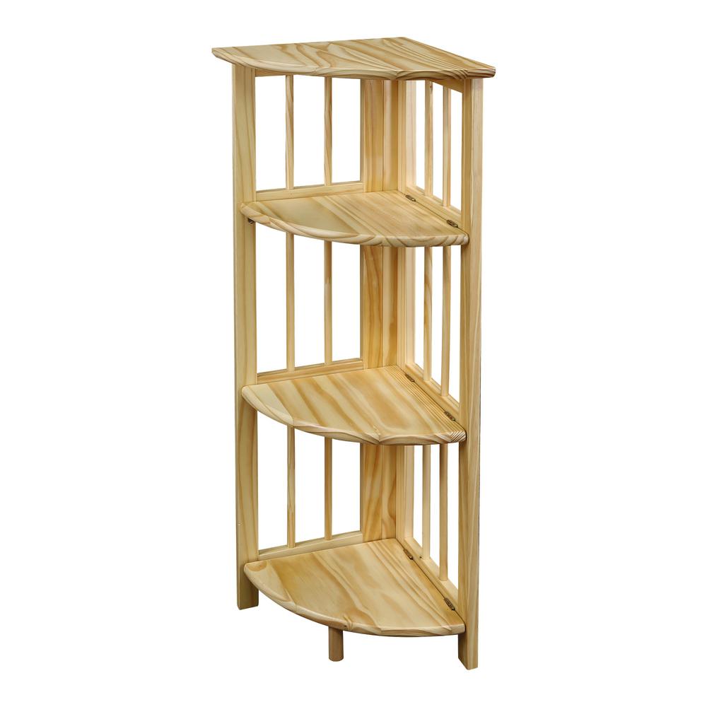 Casual Home Natural 4 Shelf Corner Folding Bookcase 315 10 The Casual Home Natural 4 Shelf Corner Folding Bookcase