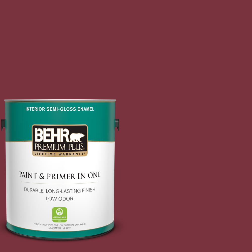 Behr Premium Plus 1 Gal S H 140 Cinnamon Cherry Semi Gloss Enamel Low Odor Interior Paint And Primer In One Behr Premium Plus 1 Gal S H 140 Cinnamon Cherry Semi Gloss Enamel Low Odor Interior Paint And Primer In One