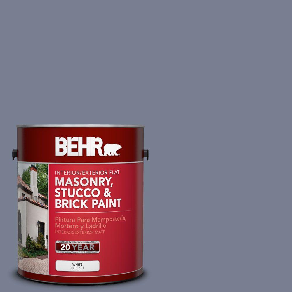 Behr Premium 1 Gal Ms 77 Purple Storm Flat Interior Exterior Ms 77 Purple Storm Flat Interior Exterior Masonry Stucco And Brick Paint