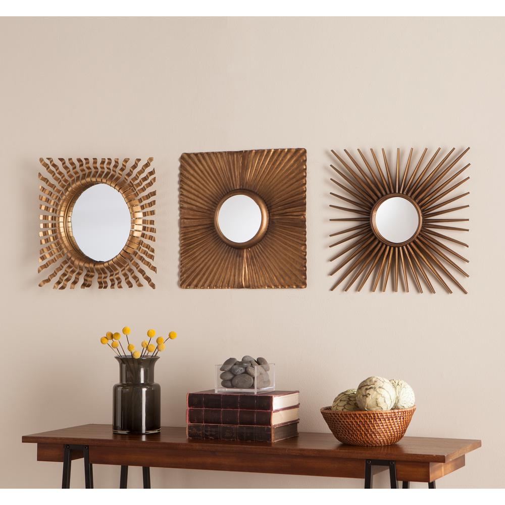 Nilam 3 Piece Decorative Mirror Set Nilam 3 Piece Decorative Mirror Set