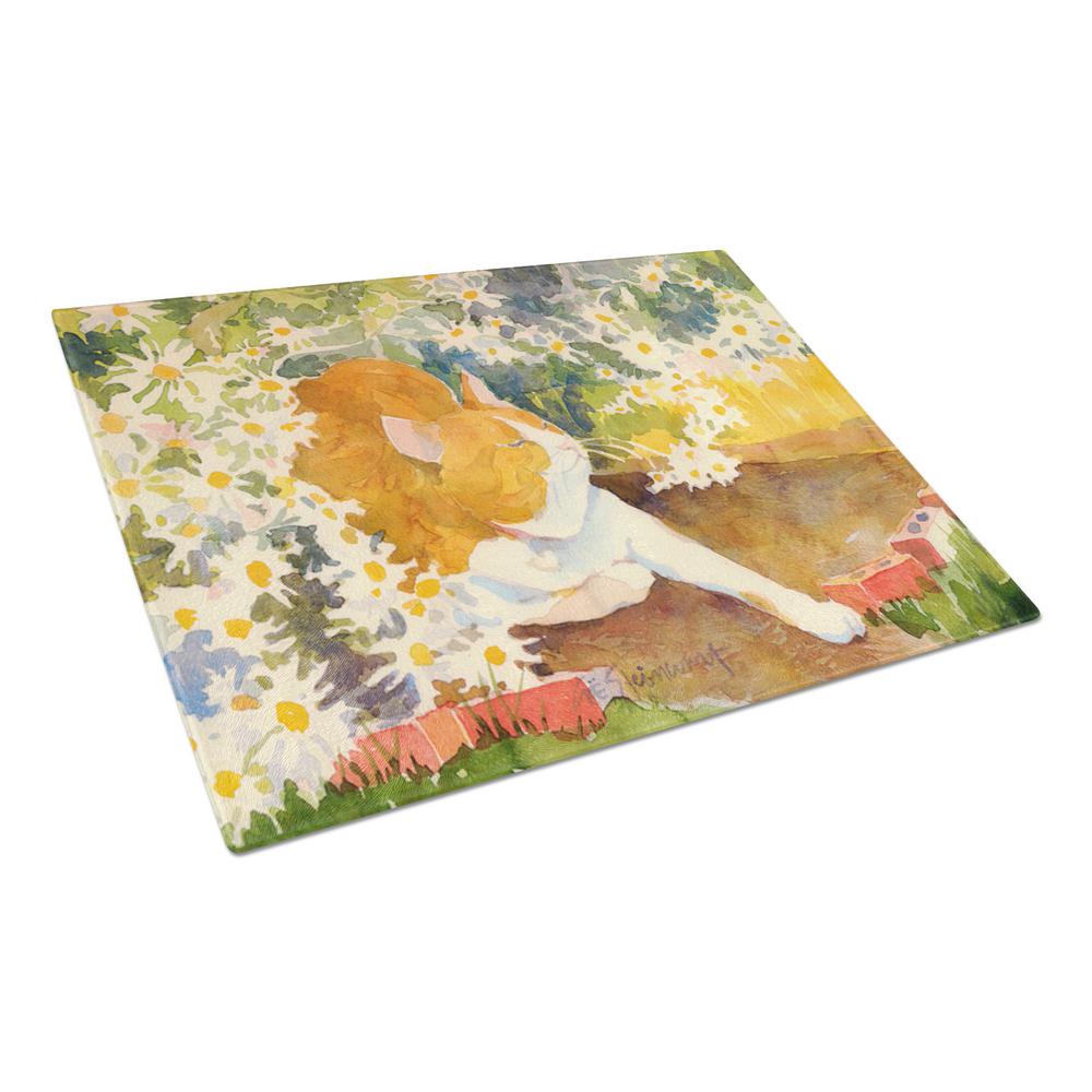Carolines Treasures Wash Day Glass Cutting Board Multicolor Large