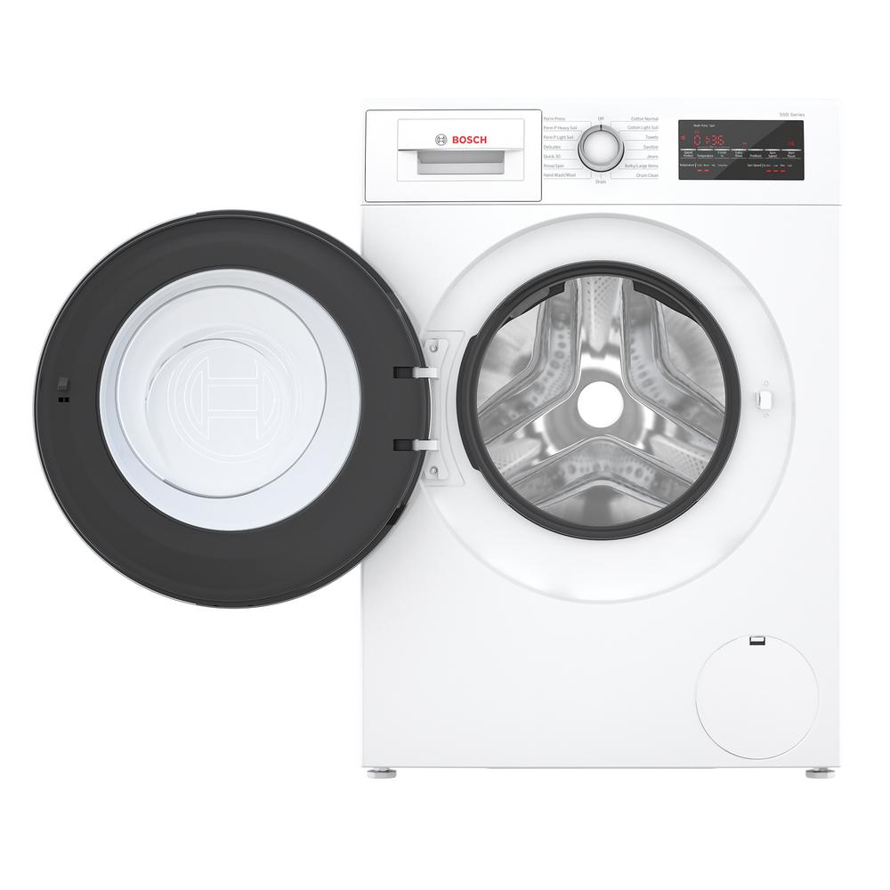 Bosch 500 Series 24 In 2 2 Cu Ft White With Silver Accents High