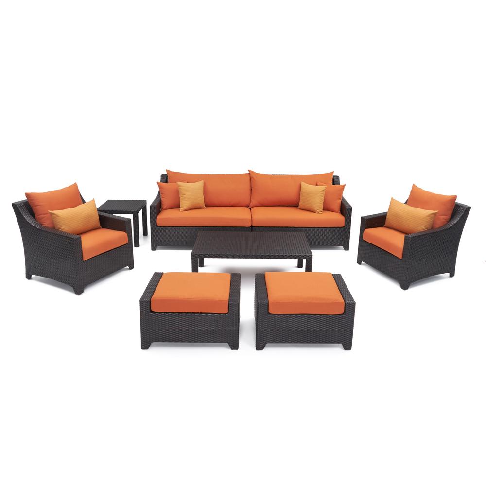 RST Brands Deco 8Piece Patio Seating Set with Tikka Orange CushionsOPPESS7TKAK  The Home Depot