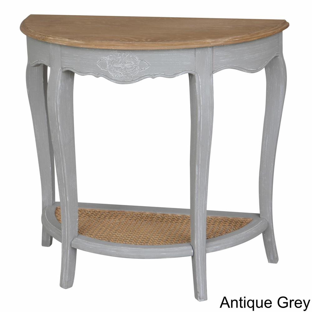 Ashbury Stradivarius White Washed Oak Veneer And Antique Half Moon Console Table Ashbury Stradivarius White Washed Oak Veneer And Antique Half Moon Console Table