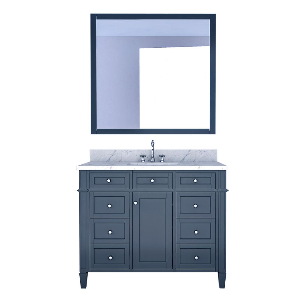 Design Element Birmingham 42 in. W x 22 in. D Bath Vanity in Gray with