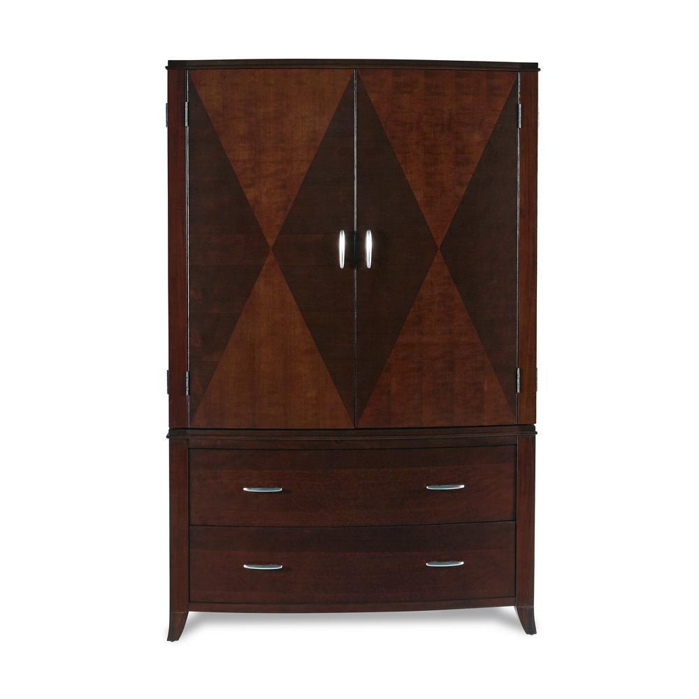 Modus Furniture Brighton Cinnamon Armoire With Clothing Rod 71 In H X 47 In W X 25 In D Br1585 The Home Depot