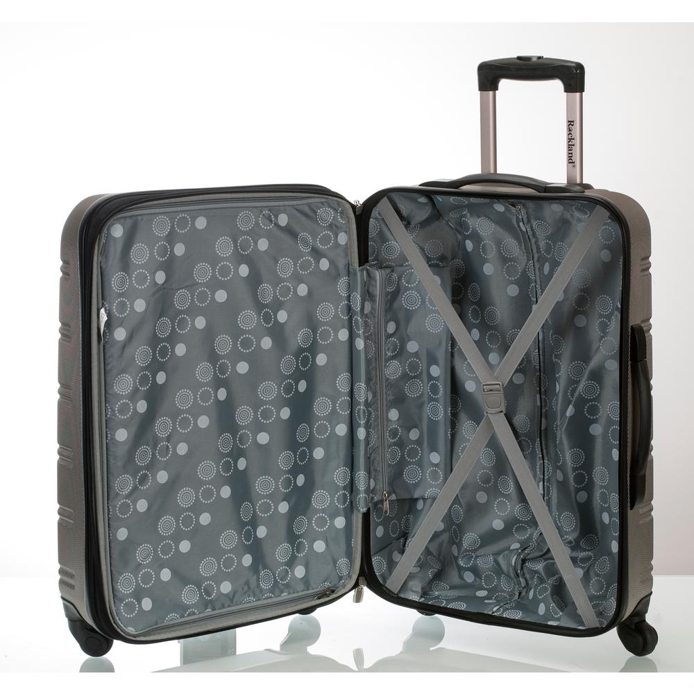 rockland luggage melbourne 3 piece hardside luggage set