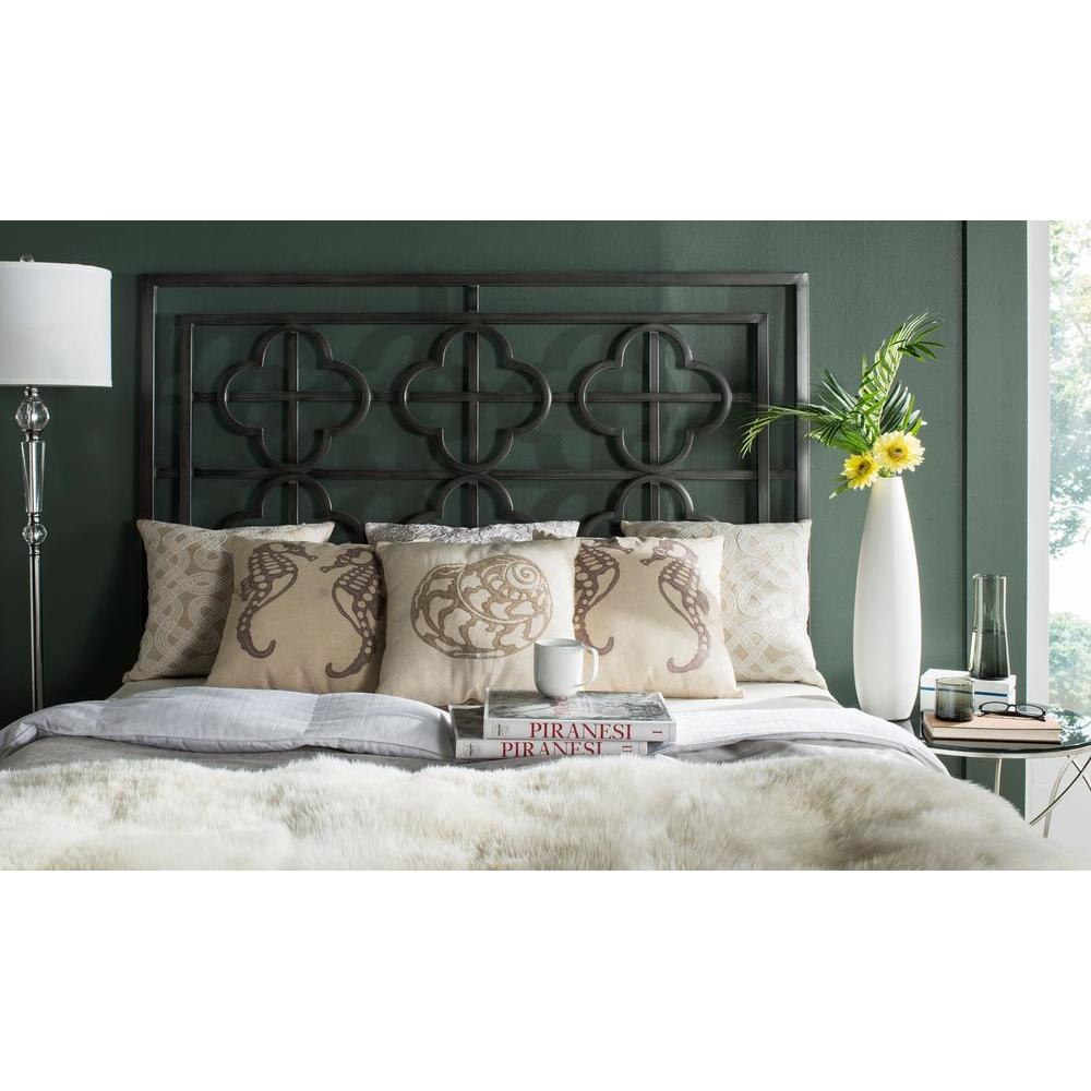 Safavieh Lucina Antique Iron King Headboard Fox6215c K The Home Depot Safavieh Lucina Antique Iron King Headboard