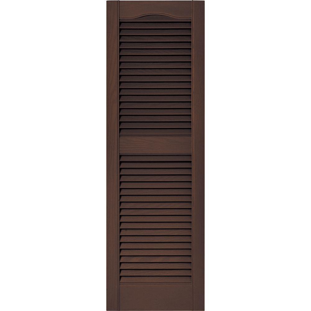 Brown Vinyl Exterior Shutters Doors And Windows The Home Depot