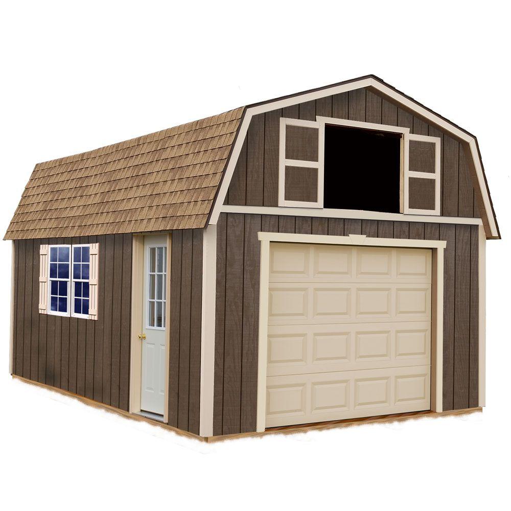 Best Barns Tahoe 12 ft. x 20 ft. Wood Garage Kit without ...