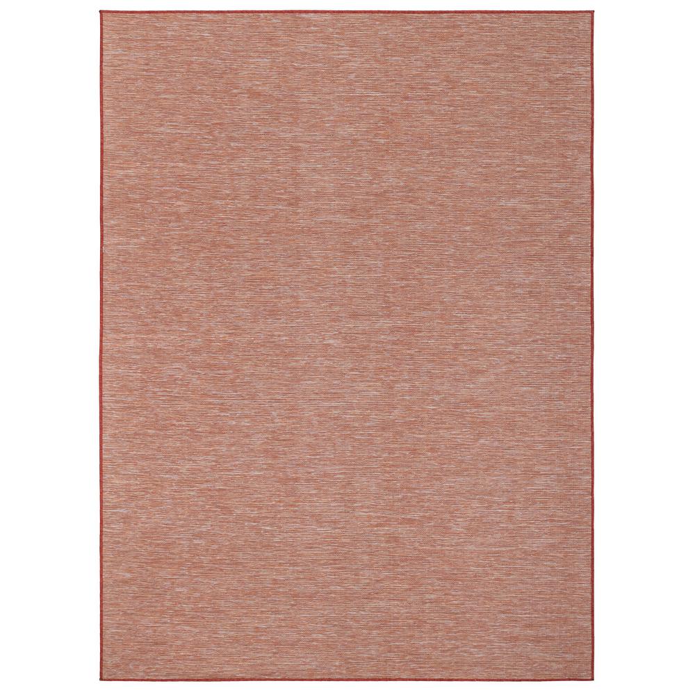 Ottomanson Sundance Collection Solid Red 5 ft. 3 in. x 7 ft. Indoor