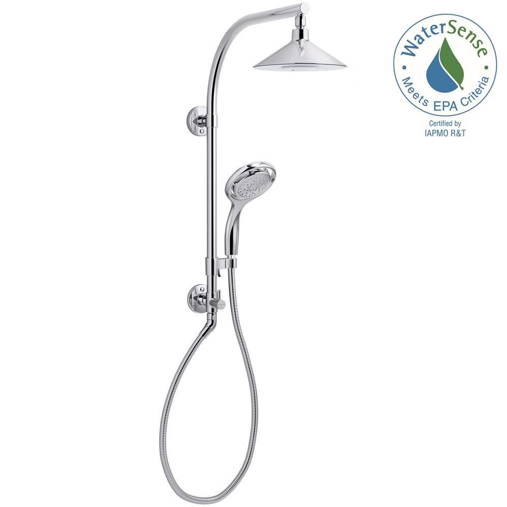 KOHLER Moxie 4Spray Wall Bar Shower Kit in Polished ChromeK76475CP