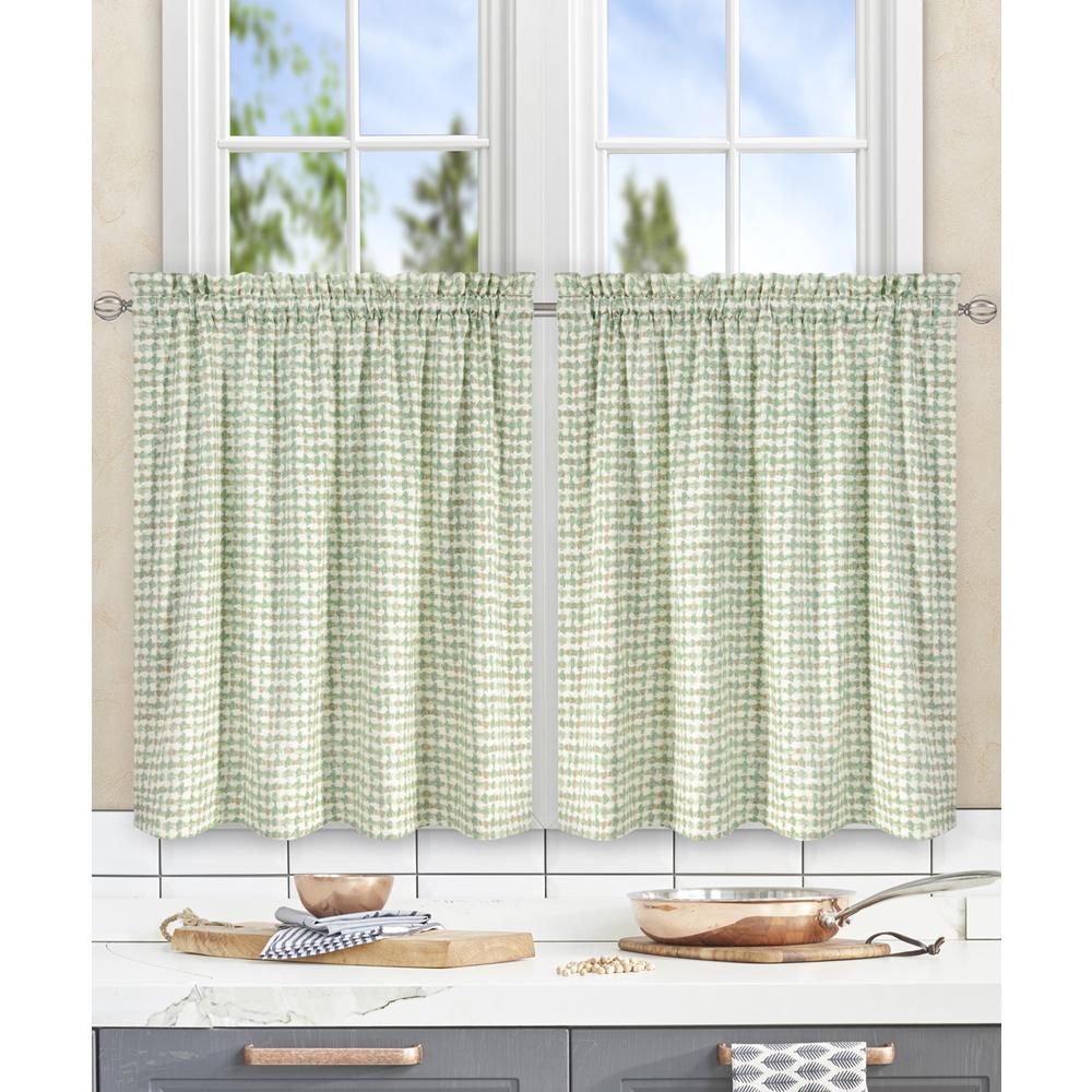 Davins Spa Cotton Twill Tailored Tier Curtain 56 In W X 36 In