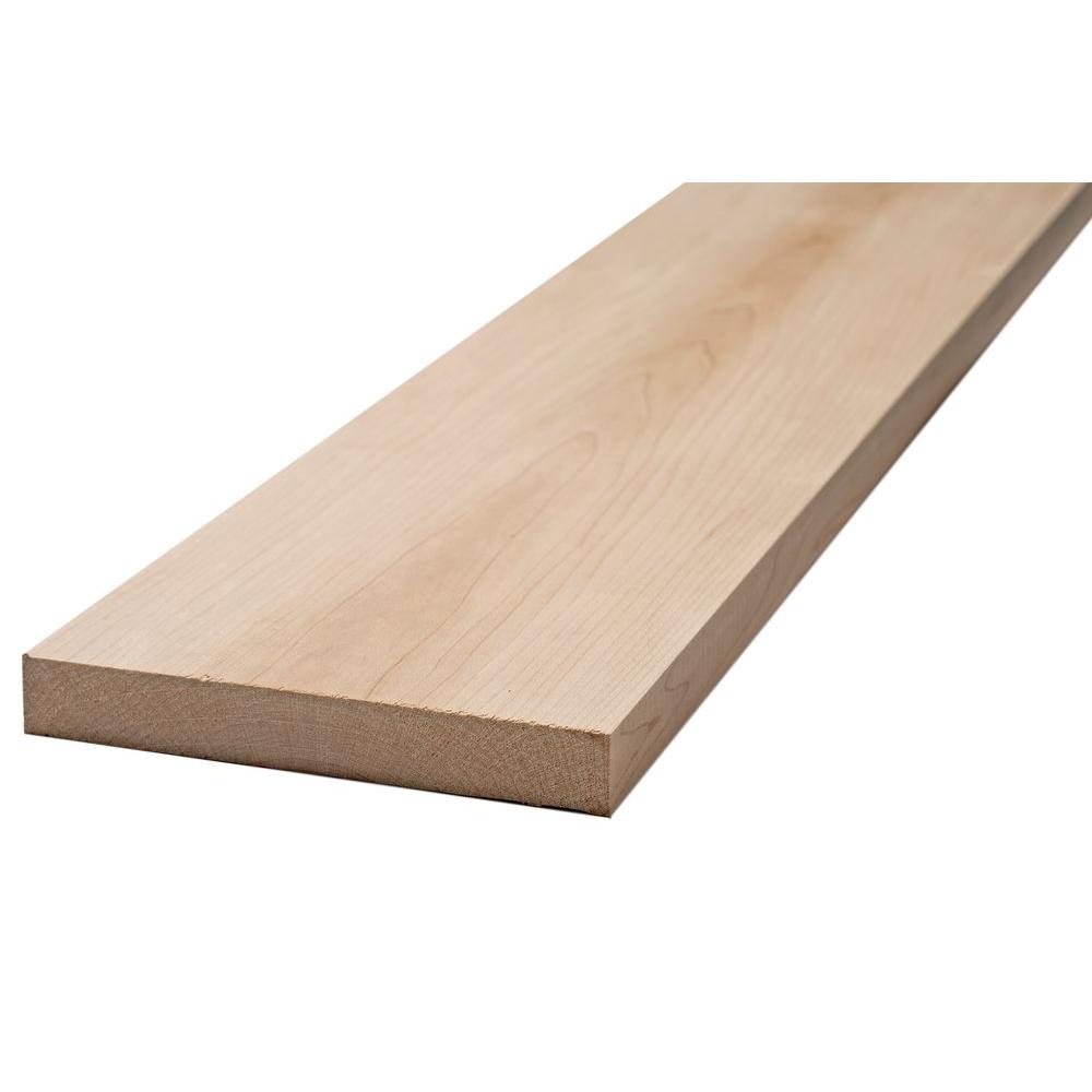Maple Board 1 in. x 6 in. x Random Length; Actual 3/4 in. x 5