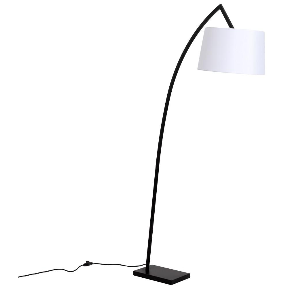Ledpax Technology Leola 71 In Black And White Floor Lamp With Hanging Shade
