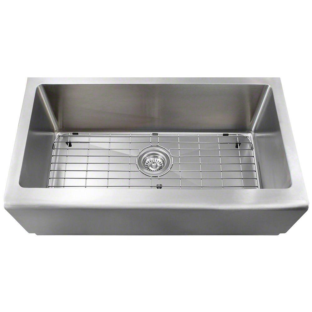 Polaris Sinks Farmhouse A Front Stainless Steel 33 In Single - Polaris 20 X 19 Square Stainless Steel Undermount Sink Polaris Sinks Farmhouse A Front Stainless Steel 33 In Single - Polaris 20 X 19 Square Stainless Steel Undermount Sink