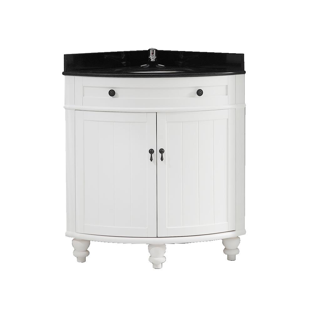 Ove Decors Esquina 24 In Vanity White With A Granite Ove Decors Esquina 24 In Vanity
