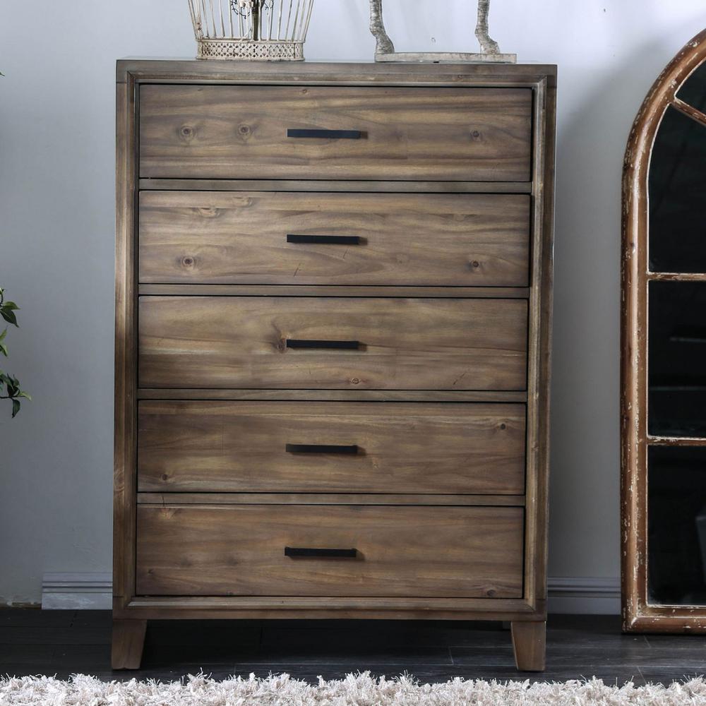 Enrico I 5 Drawers Light Oak Contemporary Style Chest Enrico I 5 Drawers Light Oak Contemporary Style Chest