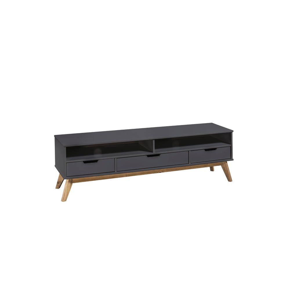 Manhattan Comfort Vandalia 1 0 Dark Grey 55 11 In 3 Drawer Tv Stand Manhattan Comfort Vandalia 1 0 Dark Grey 55 11 In 3 Drawer Tv Stand
