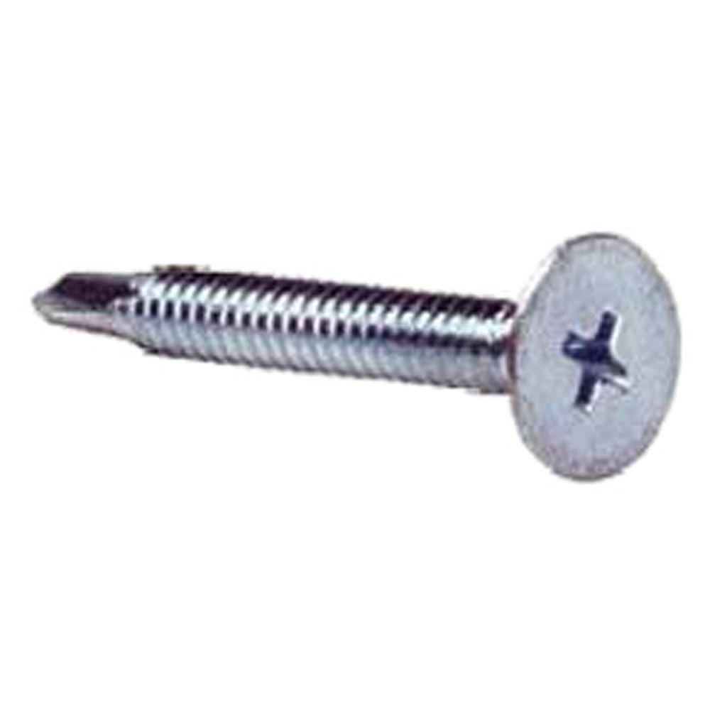 Pack of 10 #8-18 Thread Size Steel Self-Drilling Screw Pack of 10 3-1//2 Length Phillips Drive Zinc Plated Finish 3-1//2 Length 82 Degree Flat Head Small Parts 0856KPF #2 Drill Point