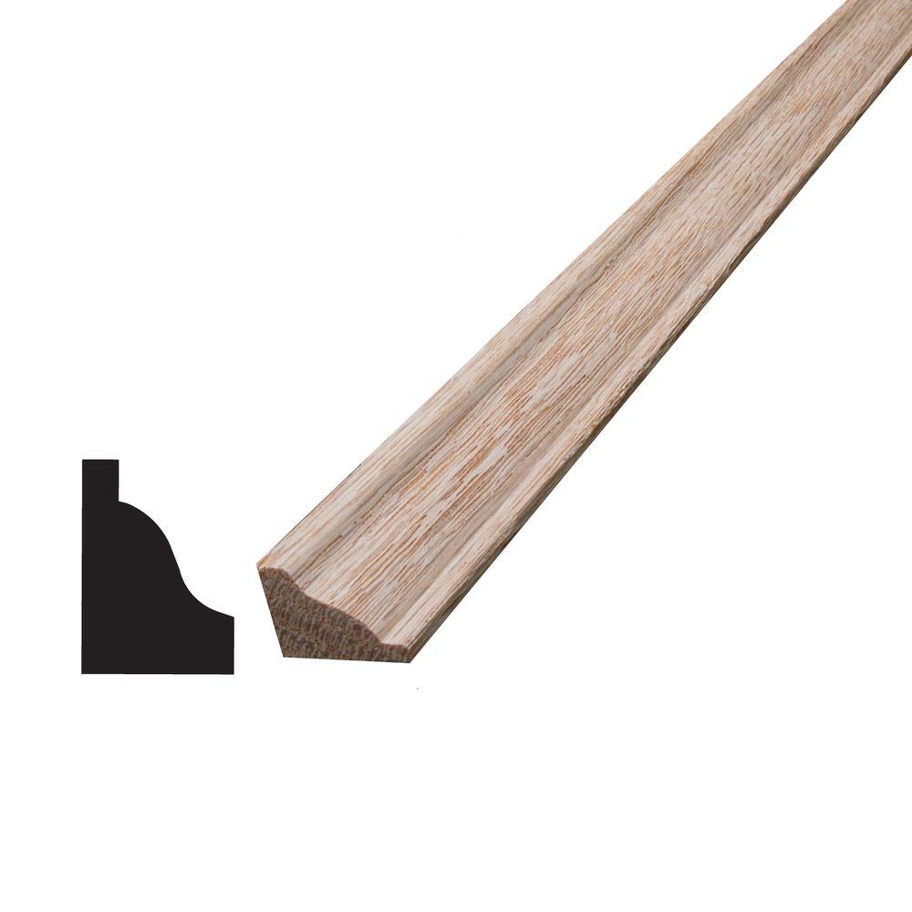 Alexandria Moulding 1/2 in. x 3/4 in. x 96 in. Oak Crown Moulding-03242 ...