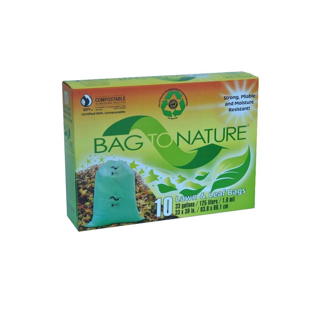 Bag To Nature 33 Gal. Compostable Leaf and Yard Bag (10Count) (1