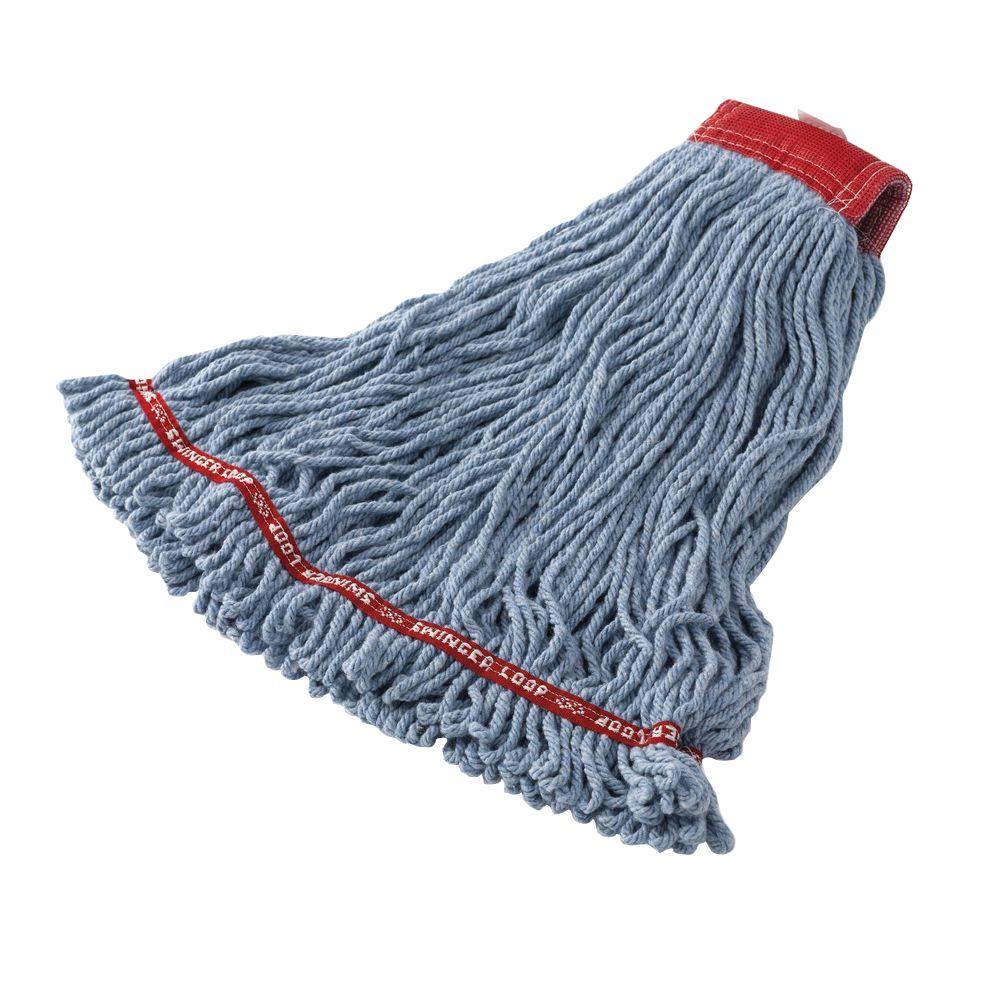 UPC 086876092974 product image for Rubbermaid Commercial Products Brooms & Mops Small Blue Web Foot Shrinkless Mop  | upcitemdb.com