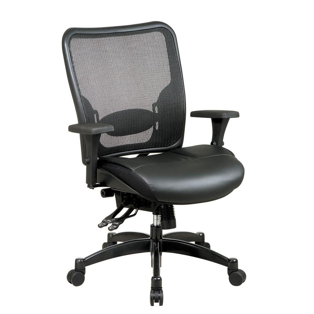 Office Star Products Black Office Chair 68 50764 The Home Depot