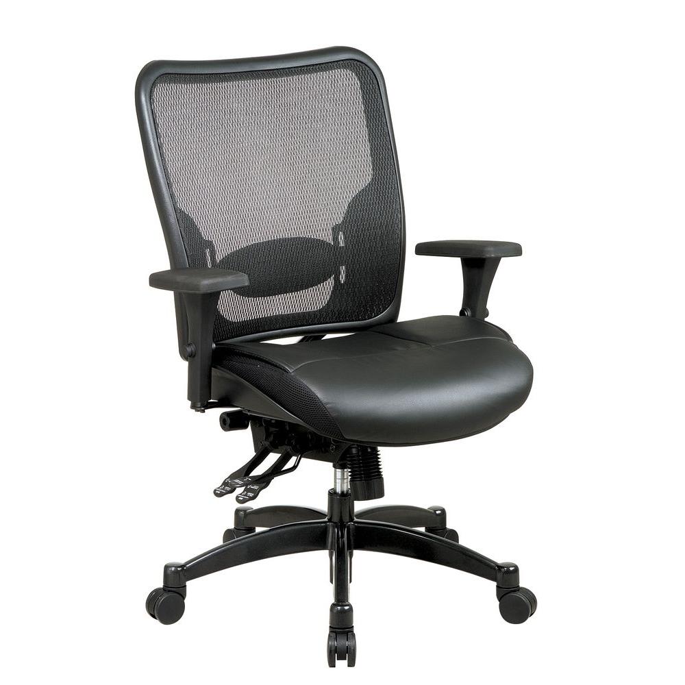 Office Star Products Black Chair 68 50764 The Home Depot Office Star Products Black Chair
