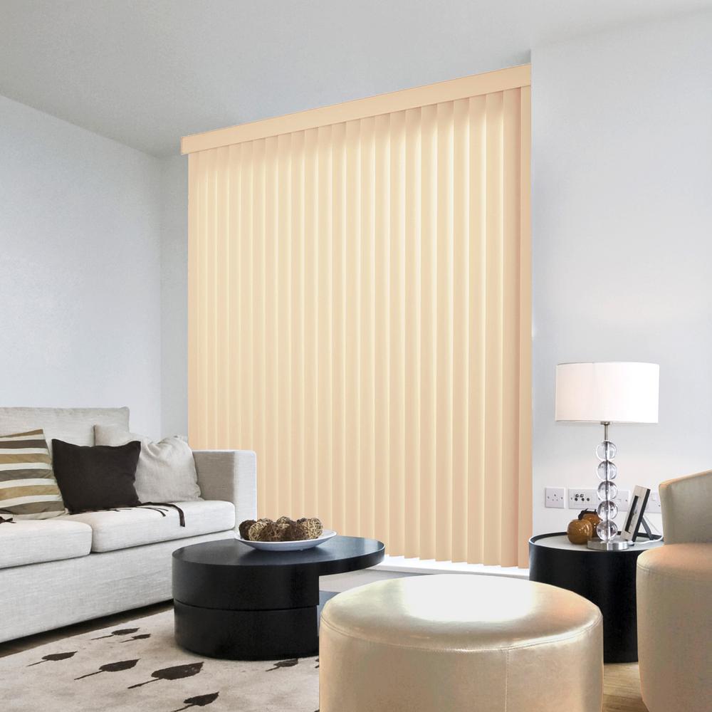 Hampton Bay 3.5 in. W x 98 in. L Crown Ivory 3.5 in. Vertical Blind