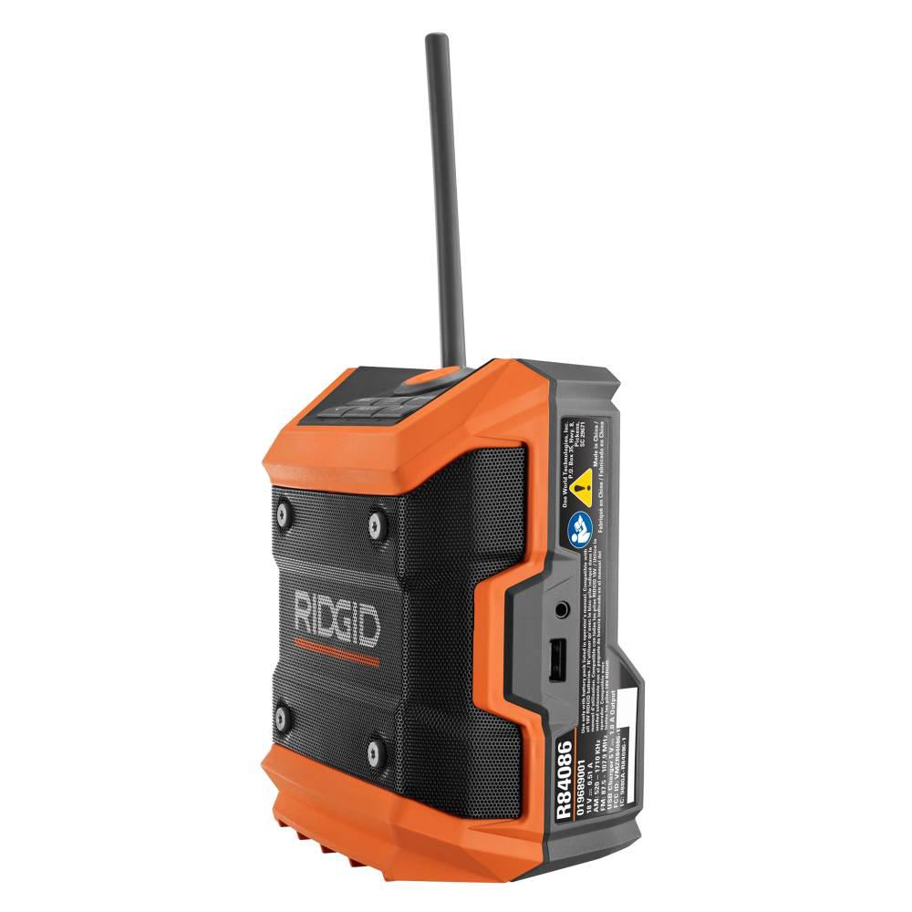 Ridgid Mini Bluetooth Radio with Radio App 18Volt Cordless (Tool Only