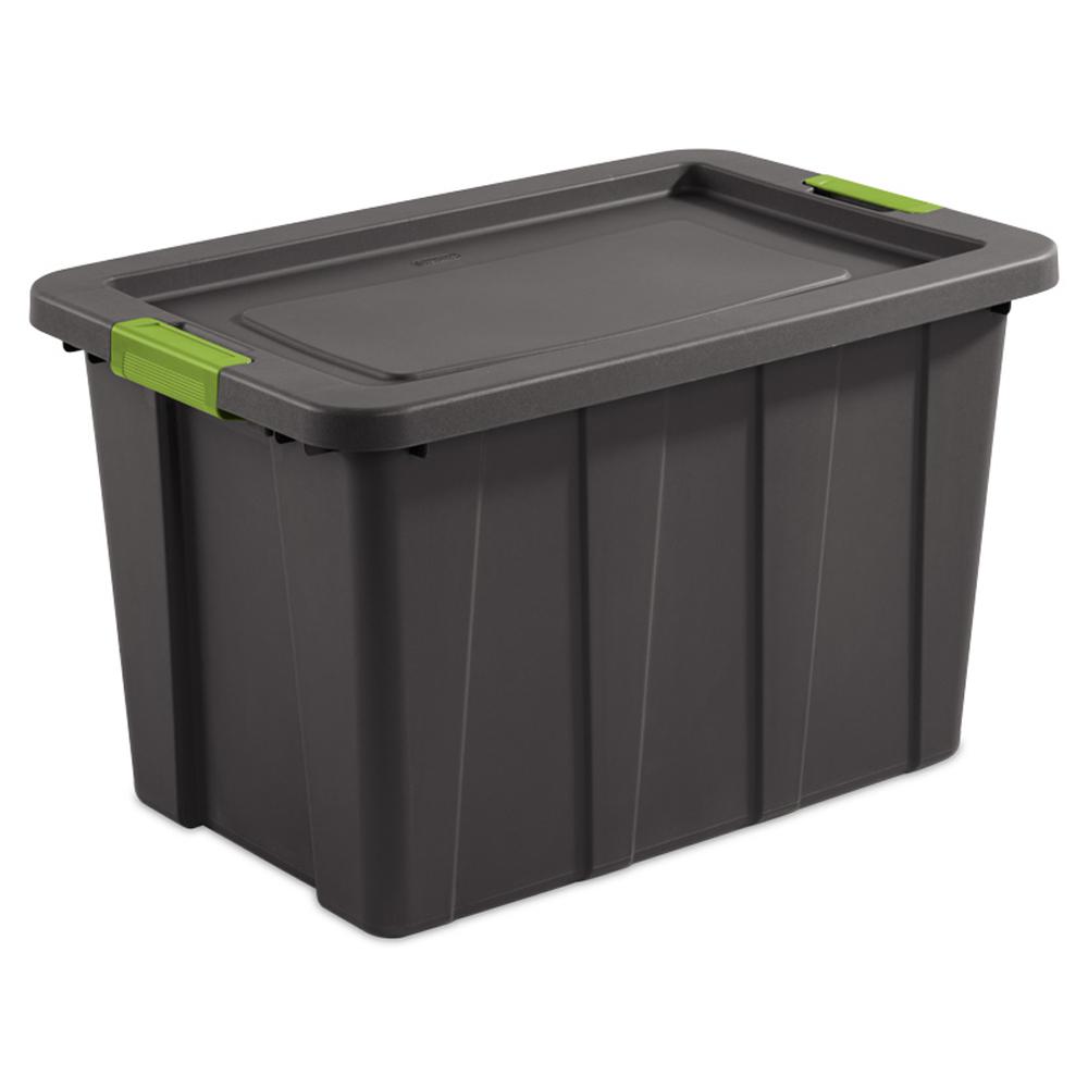 Sterilite Latching 30 Gal. Plastic Storage Bin Container and Lid (4