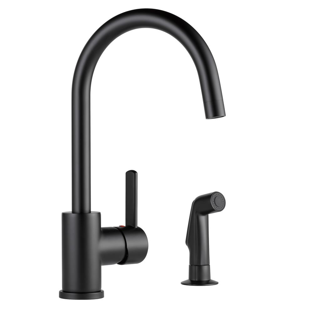 Peerless Apex Single-Handle Side Sprayer Kitchen Faucet in Matte Black was $198.48 now $129.01 (35.0% off)