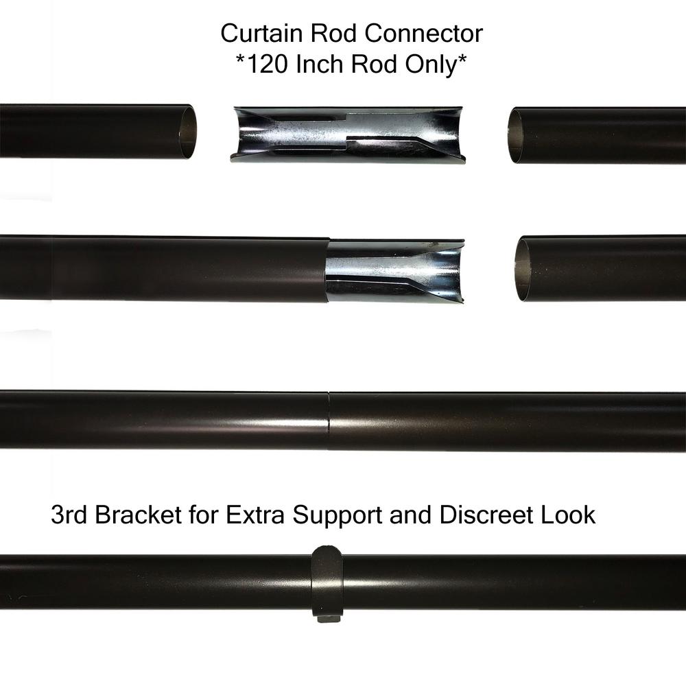 Art Decor Muskoka 10 Ft Non Telescoping Single Curtain Rod In Non Telescoping Single Curtain Rod