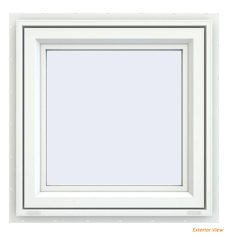 JELD WEN 235 In X 235 In V 4500 Series White Vinyl Right Handed