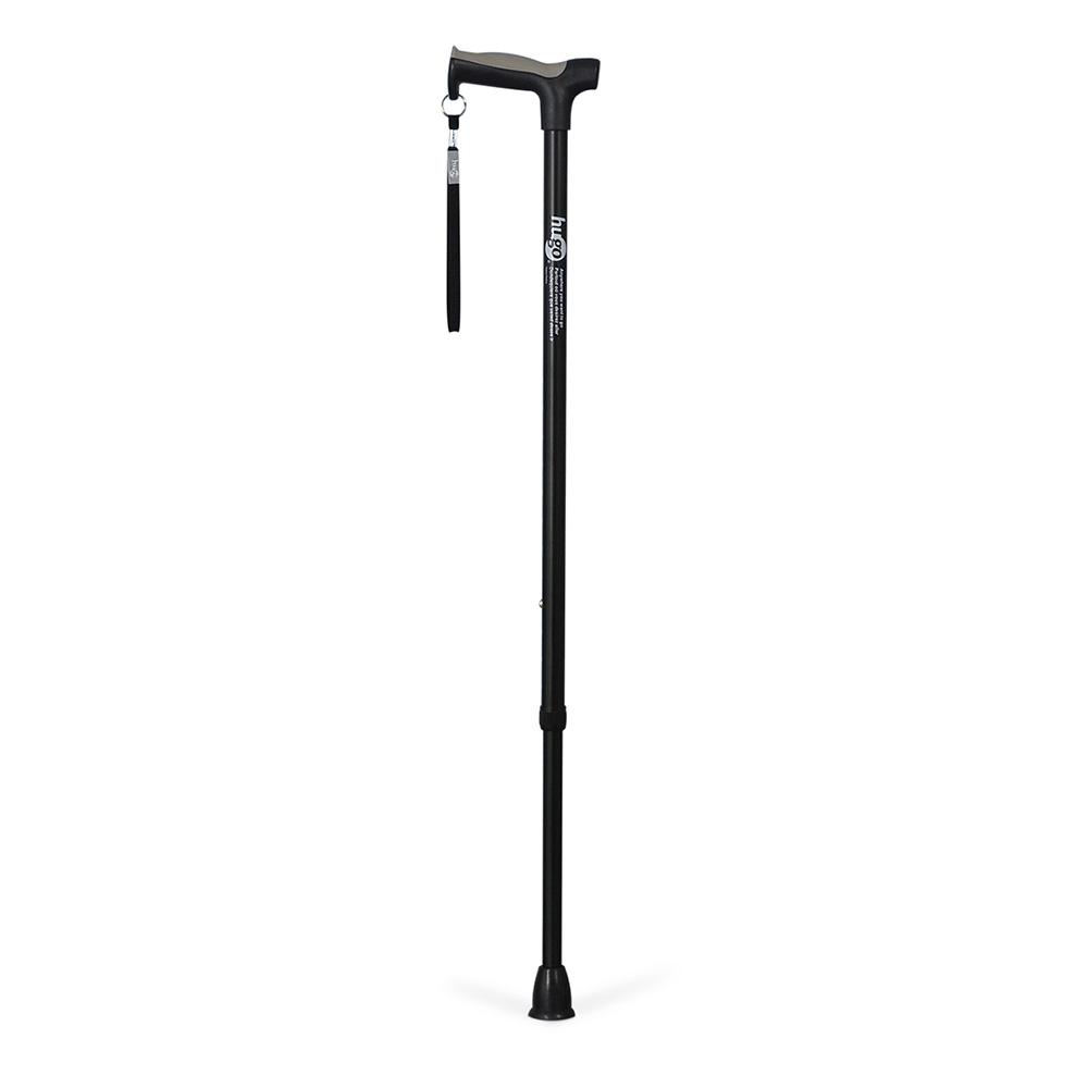 Hugo Mobility Adjustable Derby Handle Cane With Reflective Strap